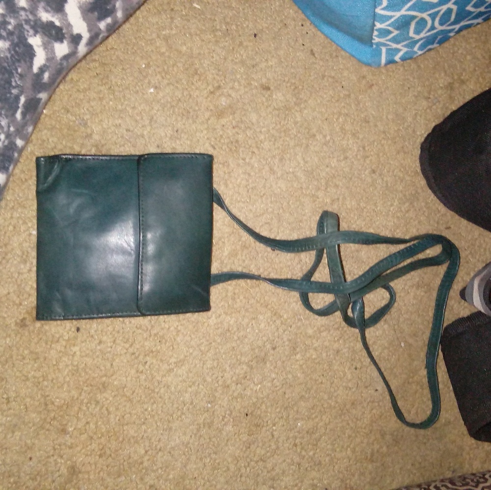 A genuine green leather purse